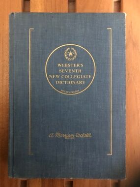 WEBSTER’S VINTAGE SEVENTH NEW COLLEGIATE DICTIONARY COPYRIGHT 1963